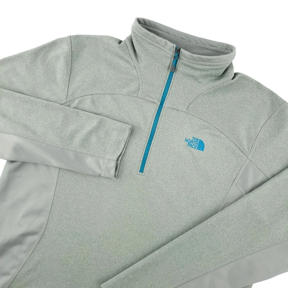 The North Face TKA Glacier Pullover Mens Large Gray 1/4 Zip Long Sleeve Fleece